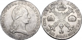 Austria. Franz II (1792-1835). AR Taler 1796 A, Wien mint. Dav. 1180; Herinek 466. AR. 29.57 g. 40.00 mm. About EF/EF.