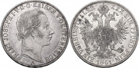 Austria. Franz Joseph (1848-1916). AR Vereinstaler 1861 A, Wien mint. Dav. 21; Herinek 446. AR. 18.48 g. 33.00 mm. About EF.