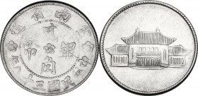 China. AR 20 cents Yunnan, year 38 (1949). AR. 5.28 g. 24.00 mm. Good VF.