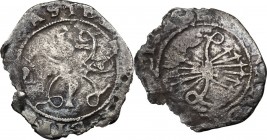 Spain. Fernando V and Isabel I (1474-1504). 1/2 Real, Toledo. Calicò 490 var. AR. 1.07 g. 22.00 mm. R. F.