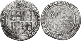 Spain. Ferdinand and Isabel (1476-1516). AR Real n.d. Burgos mint. Cal. 288. AR. 3.00 g. 26.50 mm. Good F.