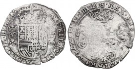 Spanish Netherlands, Brabant. Philip IV of Spain (1621-1665). AR Patard 1622, Dole mint. AR. 2.99 g. 28.00 mm. About VF.