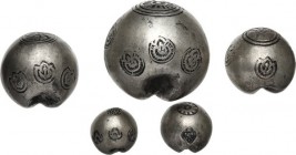 Thailand. Lot of five (5) AR bullet coins. Different sized and weights. Undated. 17.26g, 23.08g, 57g, 73g, 163g (total 334g). Sold as is no returns.
