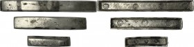 Thailand. Lot of three (3) AR silver boat-shaped ingots. Undated. 117g, 171g, 154g (total weight 440g). AR. Sold as is no returns.