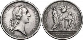 France. Louis XV (1715-1774). AR Medal, 1747. Divo 136. AR. 14.91 g. 34.00 mm. Opus: Francois Marteau. VF. For the second marriage of the Dauphin (wit...