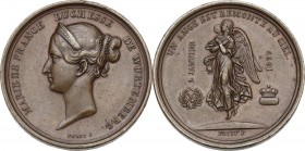 France. Marie de France, duchess of Wunterberg, daughter of Luis Philippe. AE Medal 1839 for the death. Collignon 1157. AE. 24.50 mm. Opus: Petit. Goo...