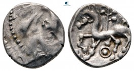 Central Gaul. Bituriges Cub circa 75-50 BC. Quinarius AR