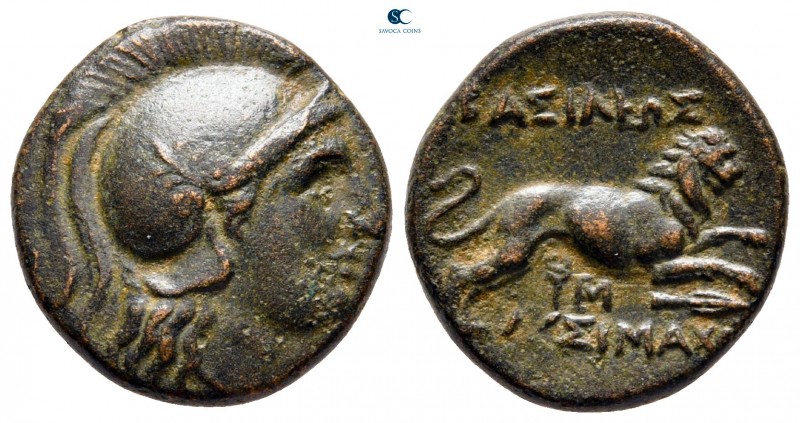 Kings of Thrace. Macedonian. Lysimachos 305-281 BC. 
Bronze Æ

18 mm, 4,96 g...