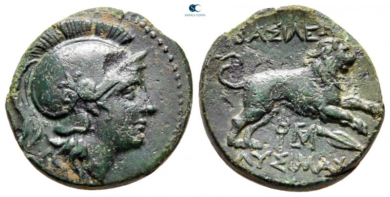 Kings of Thrace. Uncertain mint. Macedonian. Lysimachos 305-281 BC. 
Bronze Æ
...