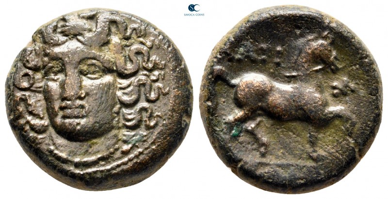 Thessaly. Larissa circa 356-337 BC. 
Tetrachalkon Æ

18 mm, 8,60 g

Head of...