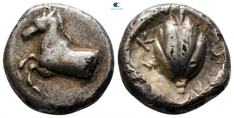 Thessaly. Skotussa circa 475-400 BC. 
Drachm AR

17 mm, 5,06 g

Forepart of...