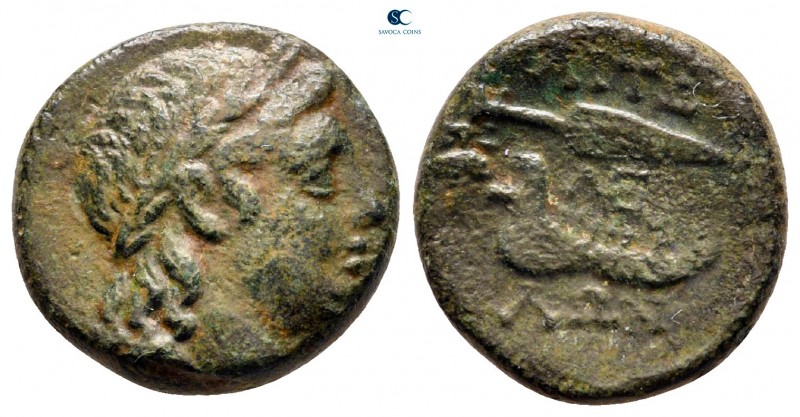 Aetolia. Aetolian League circa 290-220 BC. 
Bronze Æ

16 mm, 4,10 g

Laurea...