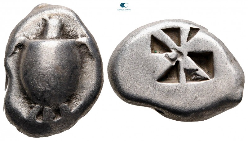 Islands off Attica. Aegina circa 525-475 BC. 
Stater AR

20 mm, 11,82 g

Se...