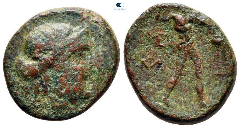 Messenia. Messene circa 191-183 BC. 
Bronze Æ

20 mm, 6,75 g

Head of Demet...