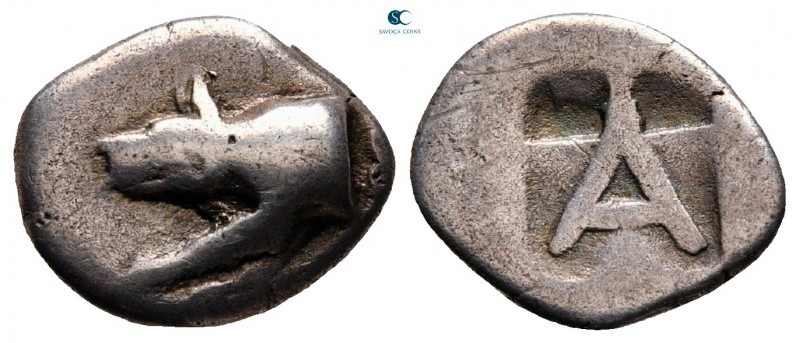 Argolis. Argos circa 480-460 BC. 
Triobol AR

13 mm, 2,95 g

Forepart of wo...