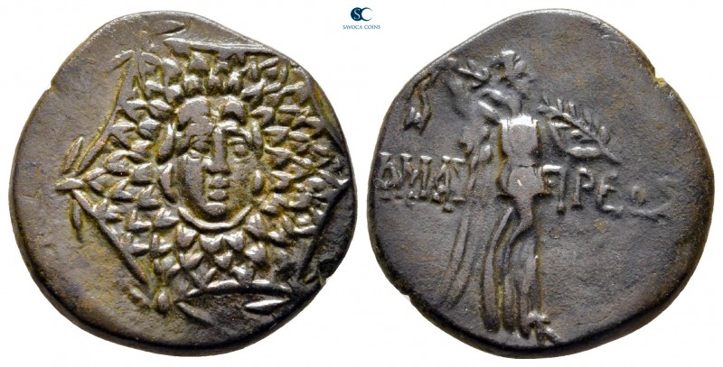 Paphlagonia. Amastris circa 105-63 BC. 
Bronze Æ

20 mm, 6,49 g

Aegis with...
