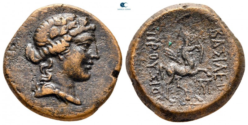 Kings of Bithynia. Nikomedeia. Prusias II Cynegos 182-149 BC. 
Bronze Æ

21 m...