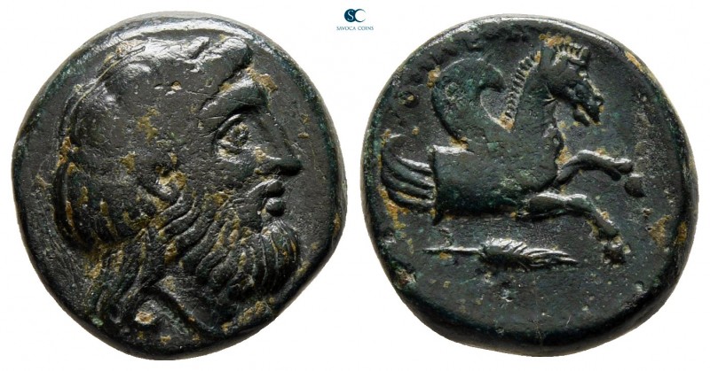 Mysia. Iolla circa 400-300 BC. 
Bronze Æ

14 mm, 3,59 g

Laureate head of Z...