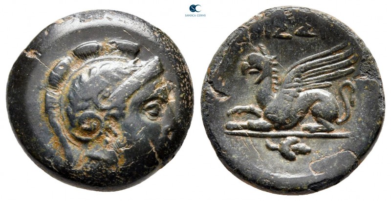 Troas. Assos circa 400-200 BC. 
Bronze Æ

16 mm, 4,04 g

Helmeted laureate ...