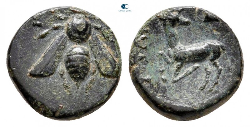 Ionia. Ephesos circa 390-320 BC. Uncertain magistrate
Bronze Æ

8 mm, 0,84 g...