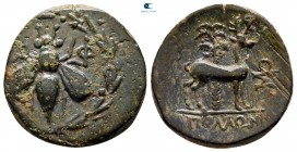 Ionia. Ephesos . ΑΠΟΛΛΩΝΙΟΣ (Apollonios), magistrate circa 202-133 BC. Apollonios, magistrate.. Bronze Æ
