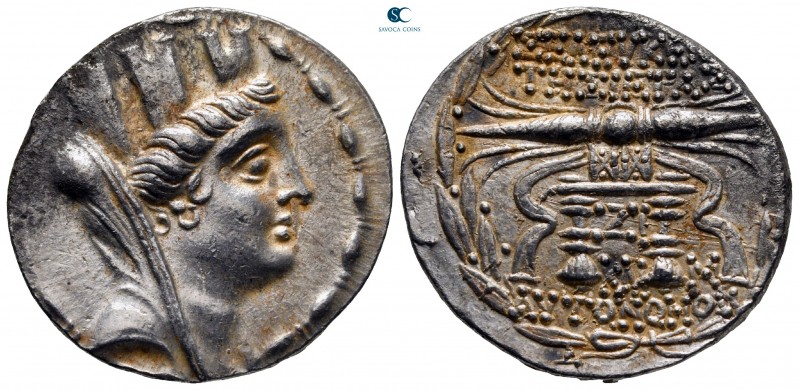 Seleucis and Pieria. Seleukeia Pieria circa 93-92 BC. Dated CY 17 = 93/2 B
Tetr...