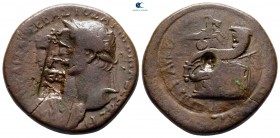Bithynia. Nikaia. Nero with Agrippina Junior AD 54-68. Μ. ΤΑΡΚΥΙΤIΟΣ ΠΡΕΙΚΟΣ (M. Tarquitius Priscus, proconsul). Bronze Æ