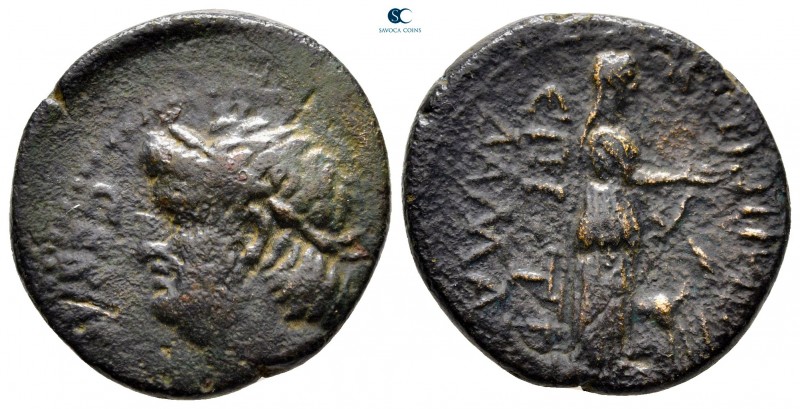 Ionia. Miletos. Nero AD 54-68. TI. KΛ. ΔΑΜΑΣ (Ti. Cl. Damas)
Bronze Æ

23 mm,...