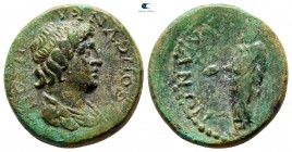 Lydia. Sardeis. Pseudo-autonomous issue. Time of Nero AD 54-68.  Tiberius Claudius Mnaseas, strategos(?). Bronze Æ