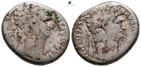 Seleucis and Pieria. Antioch. Nero with Divus Claudius AD 54-68. Tetradrachm AR