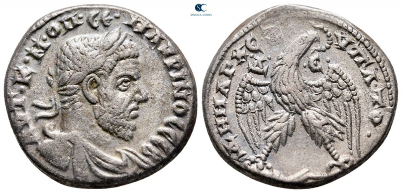 Seleucis and Pieria. Antioch. Macrinus AD 217-218. 
Tetradrachm AR

26 mm, 13...