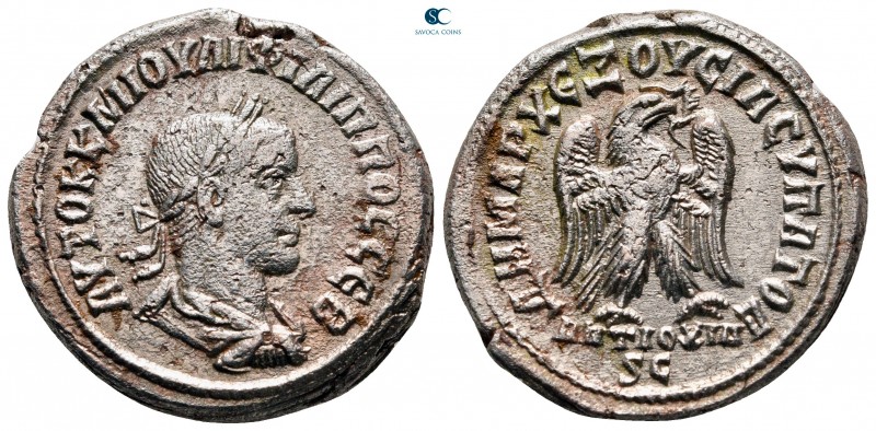 Seleucis and Pieria. Antioch. Philip II AD 247-249. 
Billon-Tetradrachm

27 m...