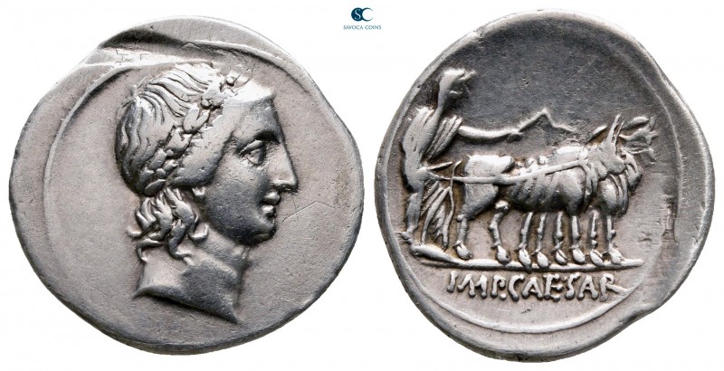 The Triumvirs. Octavian 30-29 BC. Rome
Denarius AR

21 mm, 3,71 g

Laureate...