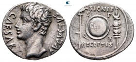 Augustus 27 BC-AD 14. Uncertain mint, possibly Colonia Patricia. Denarius AR