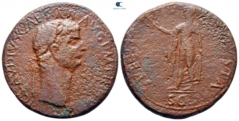 Claudius AD 41-54. Rome
Sestertius Æ

34 mm, 17,88 g

TI CLAVDIVS CAESAR AV...