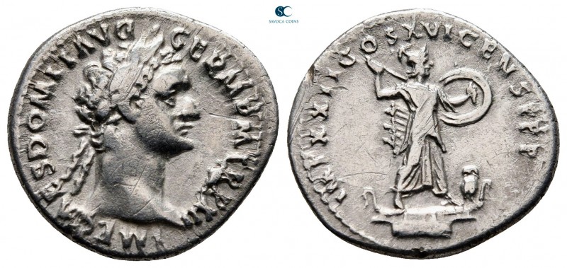 Domitian AD 81-96. Rome
Denarius AR

20 mm, 3,12 g

IMP CAES DOMIT AVG GERM...