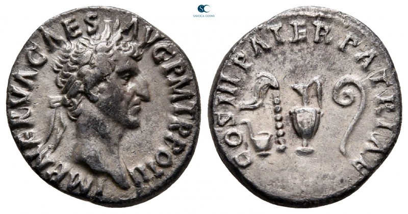 Nerva AD 96-98. Rome
Denarius AR

16 mm, 3,22 g

IMP NERVA CAES AVG P M TR ...