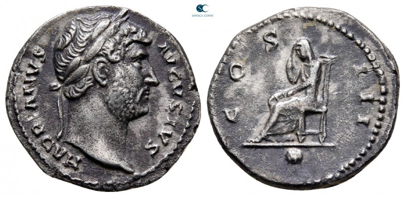 Hadrian AD 117-138. Rome
Denarius AR

17 mm, 3,22 g

HADRIANVS AVGVSTVS, la...
