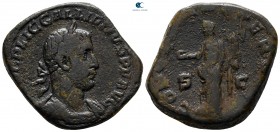 Gallienus AD 253-268. 1st emission, AD 253-254. Rome. Sestertius Æ