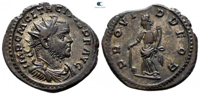 Tacitus AD 275-276. Lugdunum (Lyon)
Billon Antoninianus

23 mm, 3,63 g

IMP...