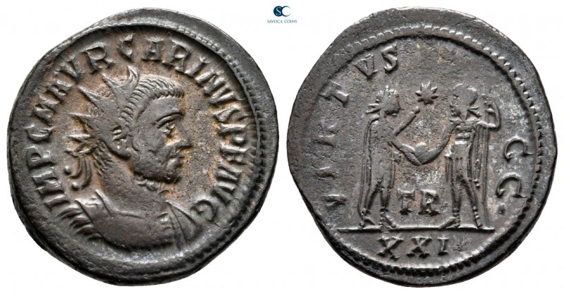 Carinus AD 283-285. Tripolis
Antoninianus Æ

22 mm, 3,72 g

IMP CM AVR CARI...