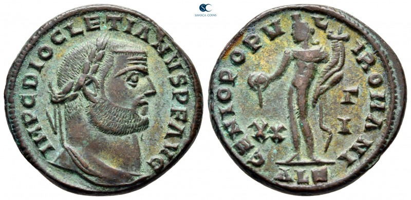 Diocletian AD 284-305. Alexandria
Follis Æ

21 mm, 3,12 g

IMP C DIOCLETIAN...