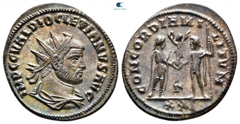 Diocletian AD 284-305. Antioch
Antoninianus Æ

23 mm, 3,64 g

IMP C C VAL D...