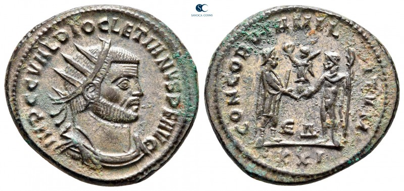 Diocletian AD 284-305. Antioch
Antoninianus Æ

22 mm, 4,91 g

IMP C C VAL D...