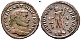 Diocletian AD 284-305. Struck AD 300-301. Antioch. Follis Æ