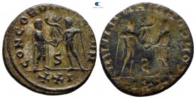 Diocletian AD 284-305. Cyzicus. Brockage Radiatus