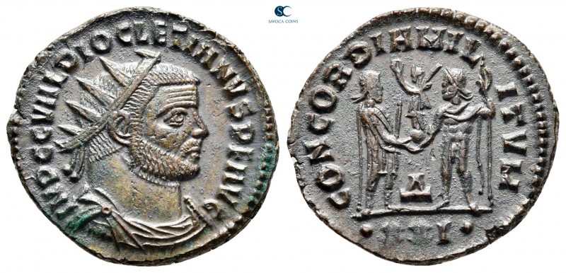 Diocletian AD 284-305. Heraclea
Antoninianus Æ

21 mm, 3,71 g

IMP C C VAL ...