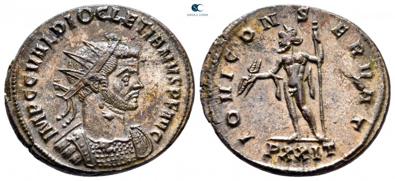 Diocletian AD 284-305. Ticinum
Radiatus Æ

23 mm, 4,00 g

IMP CC VAL DIOCLE...