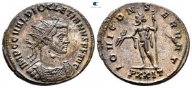 Diocletian AD 284-305. Ticinum. Radiatus Æ