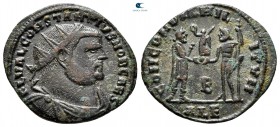 Constantius I Chlorus, as Caesar AD 293-305. Alexandria. Radiatus Æ